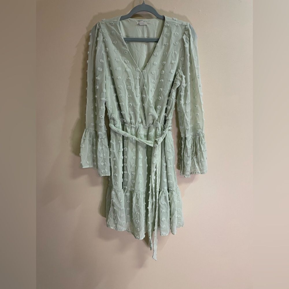C EST 1946 Mint Green Swiss Dot Dress Size M
